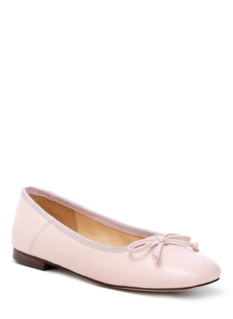 London Rag Square-Toe Bow Ballerinas in Pink  - Image 2