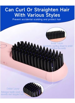 Cordless Hair Straightener Comb Detachable for Easy Clean, 200M Ions, 6 Speed Smart Temp, Dual Charging, Ideal for On - the - Go Styling - Pink - pzsku/ZD27C7C14E43EF75FF800Z/45/_/1740728374/082d42c0-8803-4f91-be07-11a5184f8349