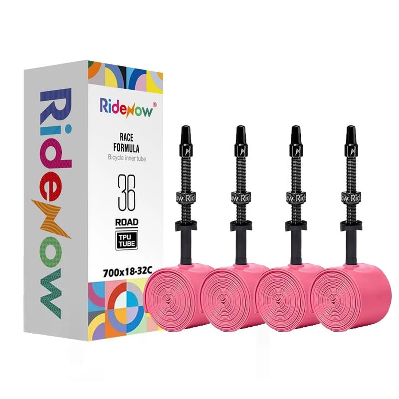 Bibike 2/4 Pack Ridenow TPU Tubes 700x18-32c Inner Tubes, 45/65/85mm Metal Presta Valve with Removable Core - Image 1