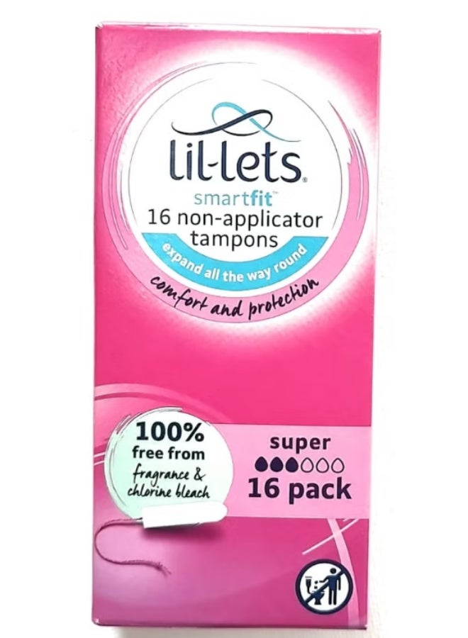 Smartfit Super Non Applicator 16 Tampons