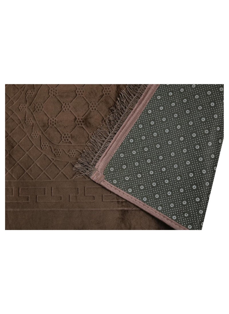 Generic HOME DWELL Prayer Mat 80 x 120 cm with Tasbeeh - Large Islamic Prayer Rug with Tasbeeh for Men & Women | Ideal for Comfortable Prayers  - Image 2