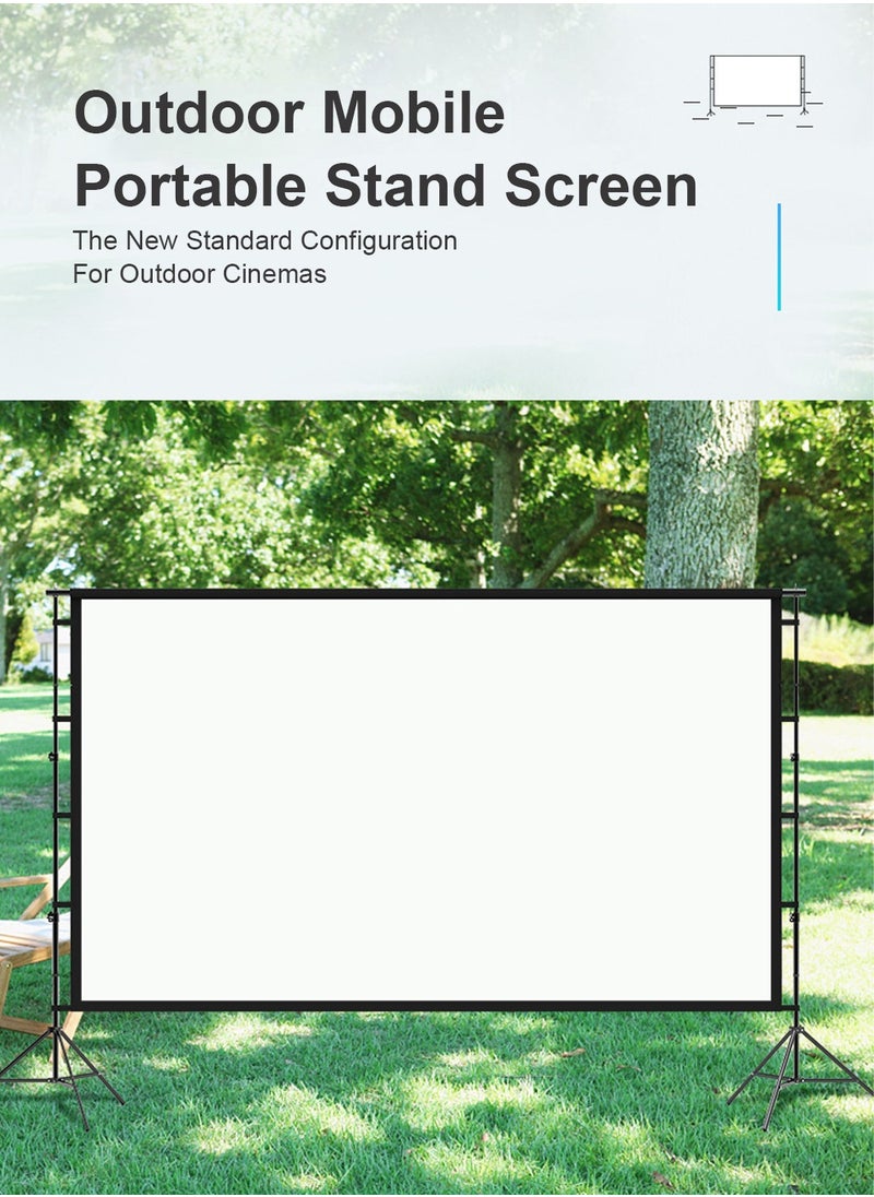 Flash Hawk 120 inch 16:9 Outdoor and Indoor Portable Projector Screen with 2.6M High Tripod Stands  - Image 2