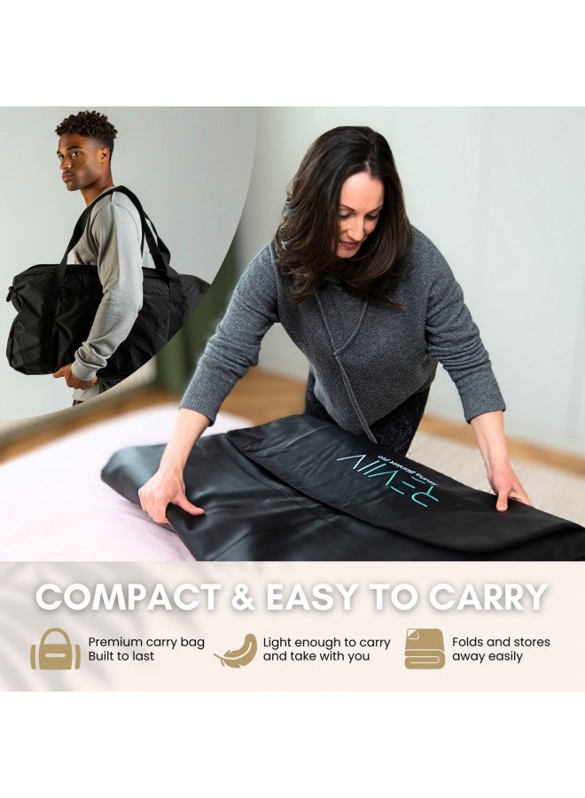 REVIIV REVIIV Home Infrared Sauna Blanket - New & Improved v3.0 Low EMF with Sauna Blanket Insert Towel | Portable Infrared Sauna for Home Detox | 85-185, 20-60 Mins Timer, Far Infrared Sauna Blankets - Image 5