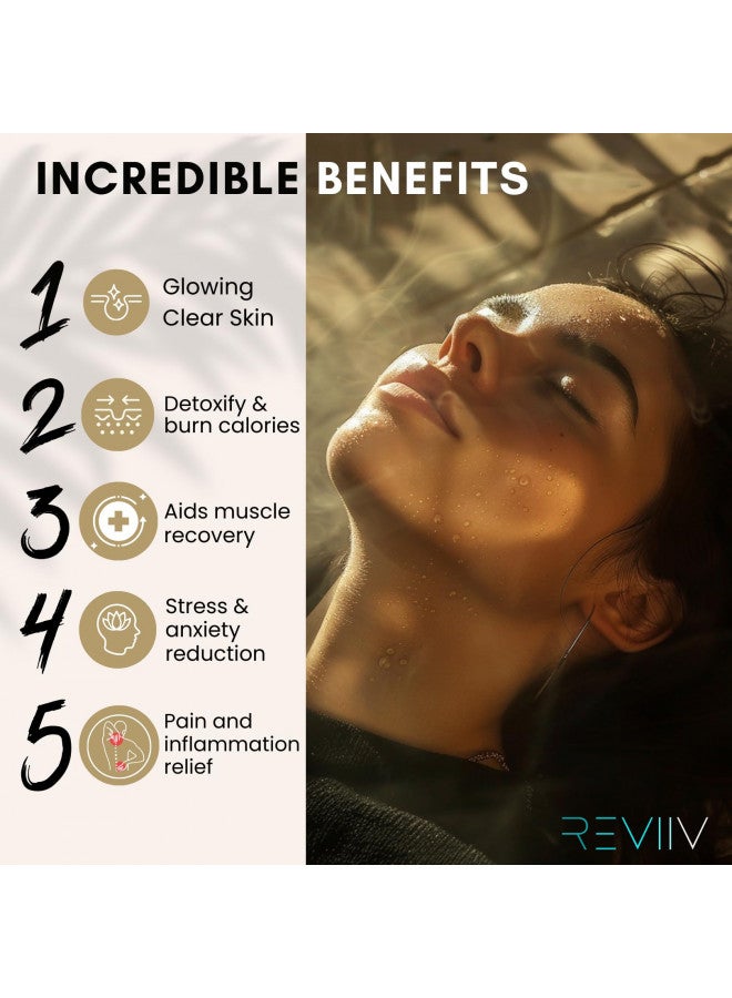 REVIIV REVIIV Home Infrared Sauna Blanket - New & Improved v3.0 Low EMF with Sauna Blanket Insert Towel | Portable Infrared Sauna for Home Detox | 85-185, 20-60 Mins Timer, Far Infrared Sauna Blankets - Image 4