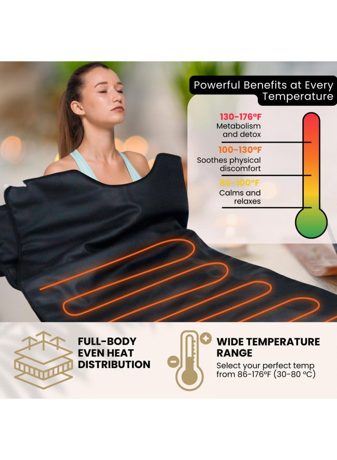 REVIIV REVIIV Home Infrared Sauna Blanket - New & Improved v3.0 Low EMF with Sauna Blanket Insert Towel | Portable Infrared Sauna for Home Detox | 85-185, 20-60 Mins Timer, Far Infrared Sauna Blankets - Image 3