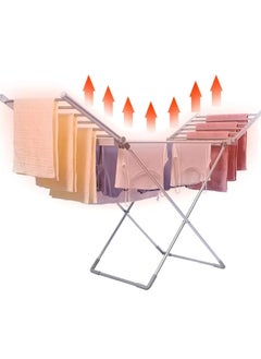 Generic Foldable Electric Heated Clothes Airer, Foldable Heated Drying Rack, Heated Clothes Airer Dryer - Wet Laundry Fast Drying Rack, Lightweight & Foldable for Easy Storage  - Image 2
