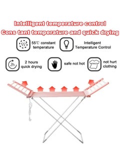 Generic Foldable Electric Heated Clothes Airer, Foldable Heated Drying Rack, Heated Clothes Airer Dryer - Wet Laundry Fast Drying Rack, Lightweight & Foldable for Easy Storage  - Image 4