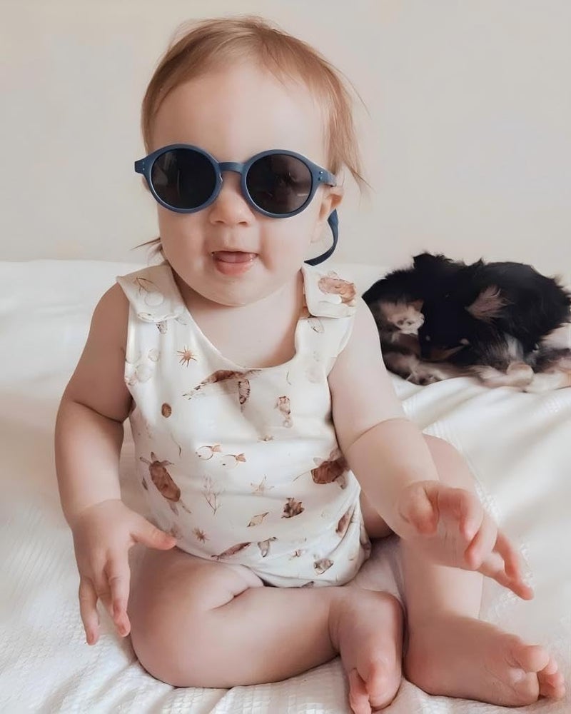 COASION Baby Polarized Sunglasses with Strap Adjustable TPEE Flexible Frame for Toddler Girls Boys Age 0-12 Months (Blue) - Image 2