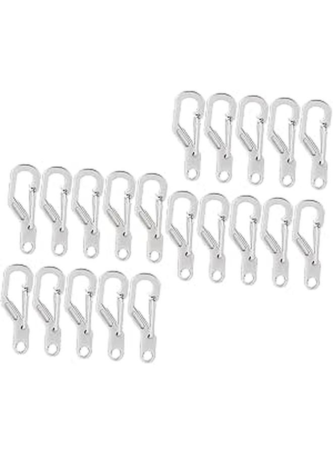 20Pcs Metal Carabiner Keychain Clips Snap Hooks for Outdoor Camping Hiking Accessories Black - Image 1