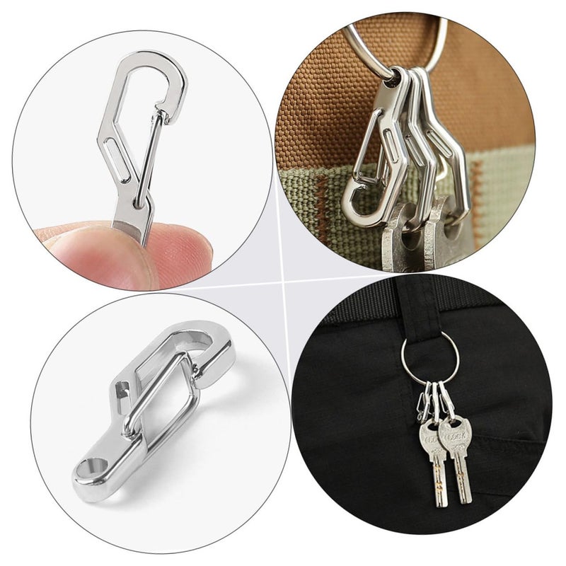 20Pcs Metal Carabiner Keychain Clips Snap Hooks for Outdoor Camping Hiking Accessories Black - Image 5
