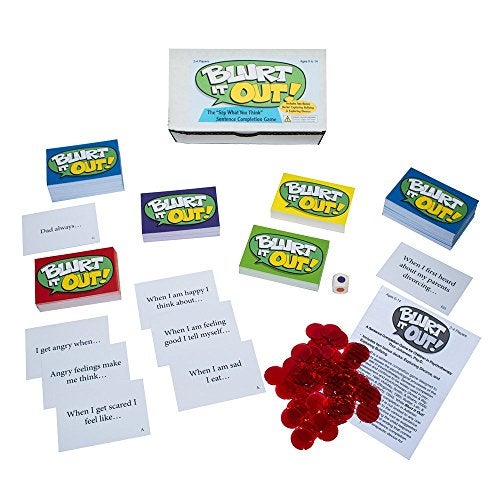 Childswork Childsplay ChildsworkChildsplay Blurt It Out The Say What You Think Sentence Completion Game Ideal Therapy Card Game for Social Emotional and Behavioral Management  Counseling Tool for Kids Teens and Adults - Image 1