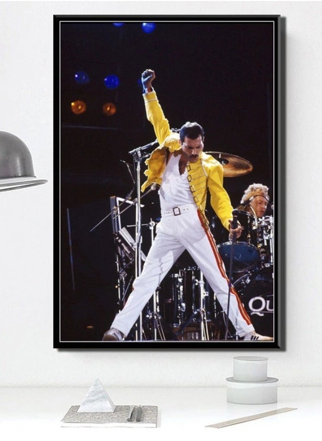 Generic - Canvas Painting Home Decor Posters Prints Freddie Mercury Queen Music Rock Band Legend Pop Star Wall Art Pictures - Image 1