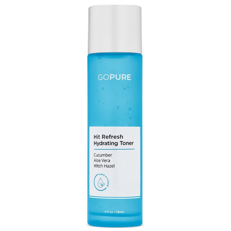 goPure Hit Refresh Hydrating Toner â€“ Routine Prep Step, Visibly hydrates, Supports a Balanced pH, visibly clarifies pores, removes Excess Oil & impurities, Great for All Skin Types - Image 1