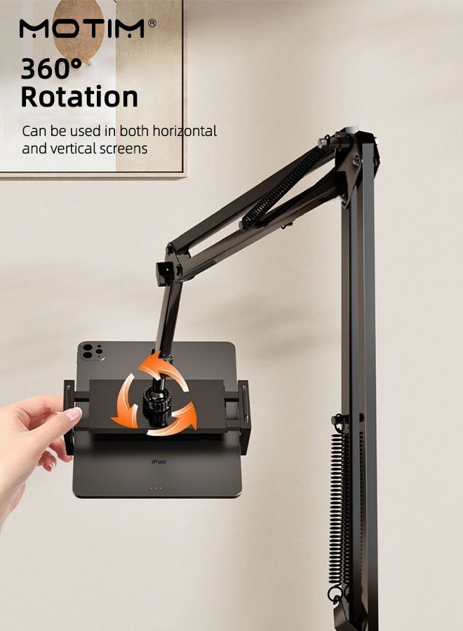 موتيم حامل هاتف بجانب السرير وحامل جهاز لوحي 2 في 1، حامل هاتف مرن ذو ذراع طويل للمكتب، حامل iPhone، حامل هاتف محمول وجهاز لوحي بزاوية 360 درجة لمشاهدة مستقرة - Image 3