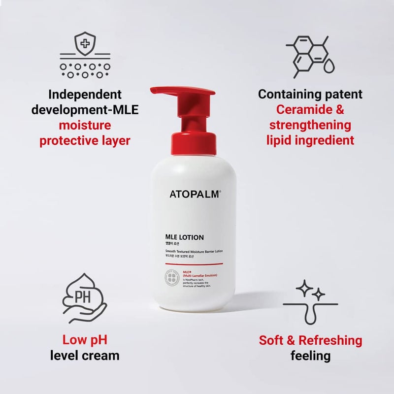 ATOPALM MLE Lotion 200ml 6.8 Fl Oz for Sensitive Skin, 48 Hours Long Hydration with Ceramide, Long-Lasting Moisturizing Baby Lotion, Strengthening Skin Barrier, Redness-Relief, Korean Skincare - Image 3
