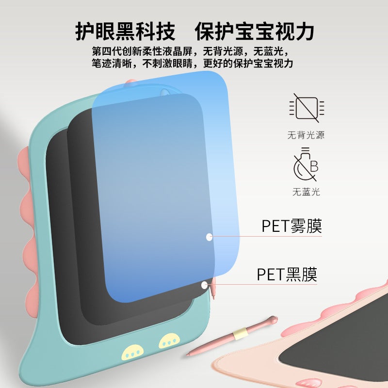 Children'S Dinosaur Cartoon Drawing Board Lcd Handwriting Board Home Painting Small Blackboard Electronic Graffiti Writing Board Toy - Image 4