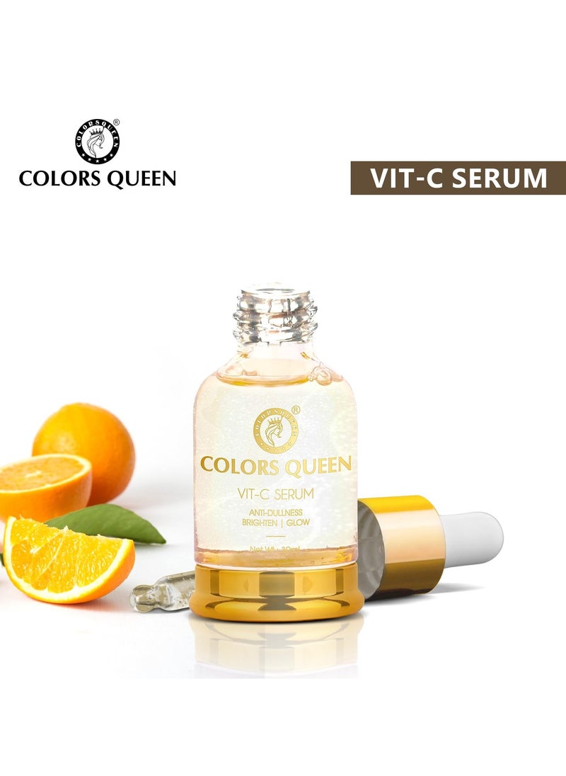 COLORS QUEEN Vitamin C Face Serum 30ml Lightweight Non Greasy Niacinamide Anti Dullness Brightening Glowing Skin All Skin Types  - Image 2