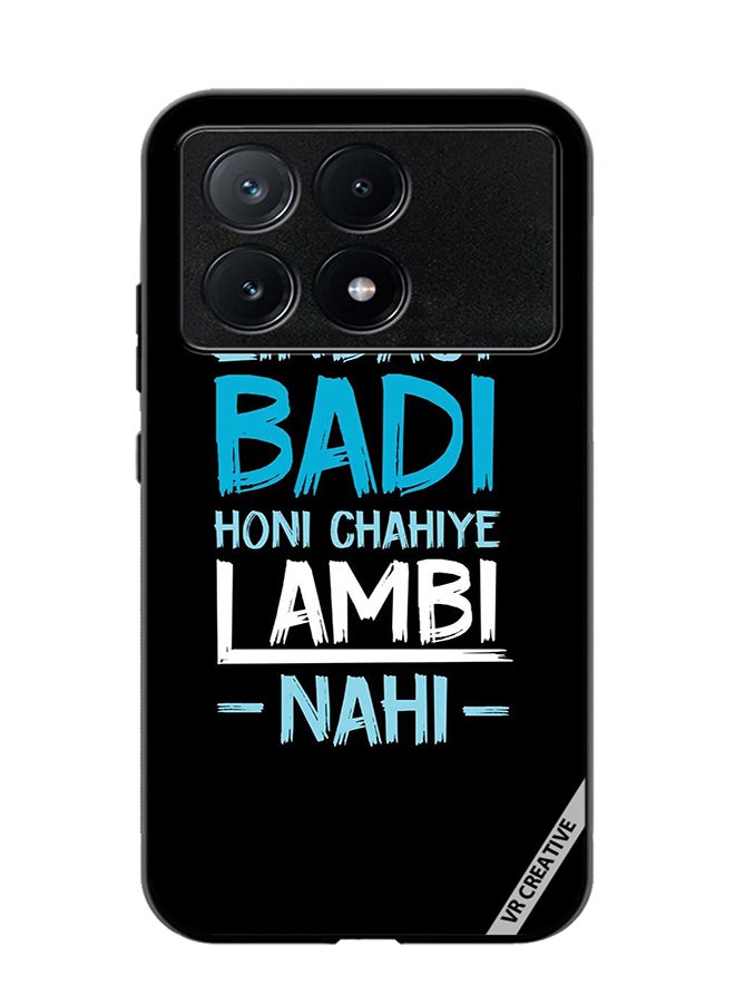 VR CREATIVE Protective Case Cover For Xiaomi Poco X6 Pro Zindagi Badi Honi Chaiye Design Multicolour - Image 1