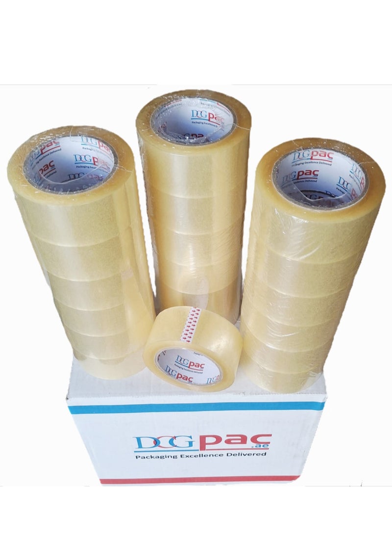 ديسيجيباك شريط تغليف قوي شفاف DCGPAC للمكتب والمنزل والمدرسة وشريط تغليف الهدايا 48 ميكرون 2 بوصة × 100 ياردة 36 لفة - Image 2