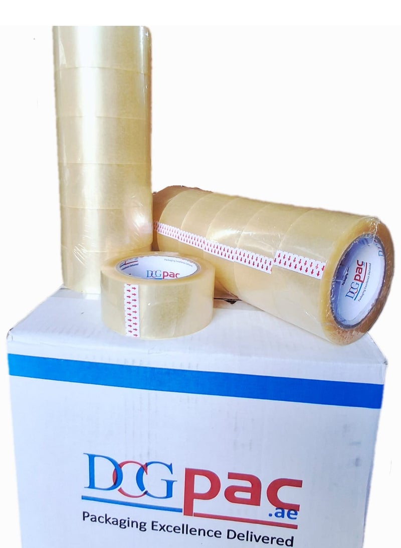 ديسيجيباك شريط تغليف قوي شفاف DCGPAC للمكتب والمنزل والمدرسة وشريط تغليف الهدايا 48 ميكرون 2 بوصة × 100 ياردة 36 لفة - Image 3