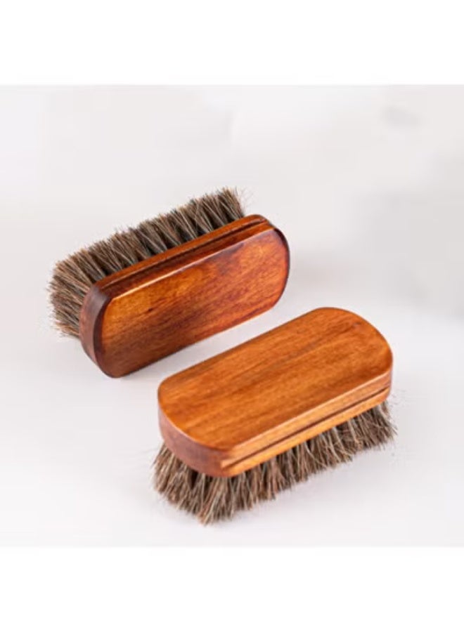 COYO 1 PCS Leather Brush Car Detailing, Horse Hair Brush, Upholstery Brush for Cleaning, Car Interior Brush, Carpet Brush for Car Detailing, for Car Interior Seat, Carpet, Upholstery, Furniture and Shoes - Image 2