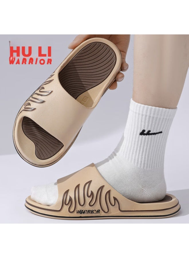 Pull Back Warrior Sports نعال للرجال، للإرتداء الداخلي والخارجي، غير زلة، صنادل خفيفة الوزن، Hl39561، الخاكي البني، المقاس 46-47 - Image 4
