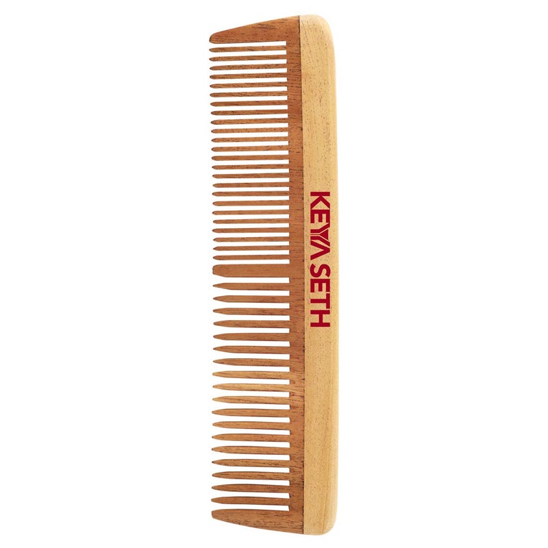 KEYA SETH AROMATHERAPY, DEVICE OF DROP Keya Seth Aromatherapy Organic Neem Wooden Comb II Massages Scalp Stimulates Hair Growth Removes Dandruff - Image 1