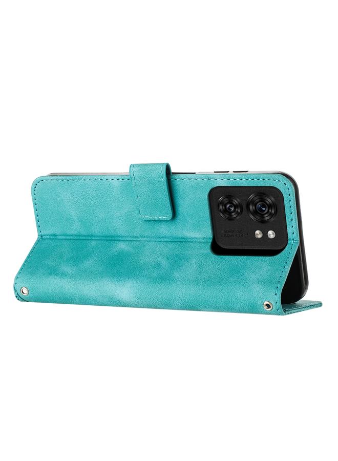 S-TOP Case For Motorola Edge 40 Dream Triangle Leather Phone Case with Lanyard - Image 3