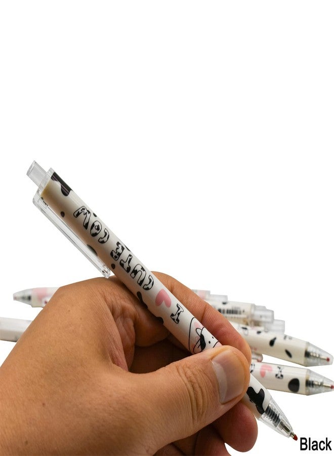 Maydahui 42 PCS Cute Milk Cow Gel Pen Cartoon Animal Pens Retractable Priting Pen Black Ink for Office Stationery School Office Supply - Image 5