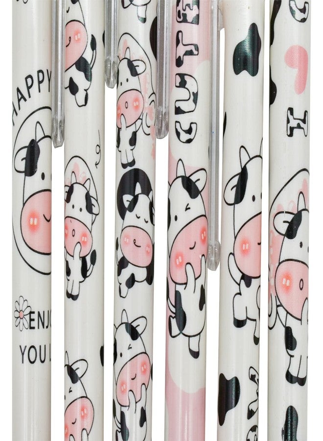Maydahui 42 PCS Cute Milk Cow Gel Pen Cartoon Animal Pens Retractable Priting Pen Black Ink for Office Stationery School Office Supply - Image 3
