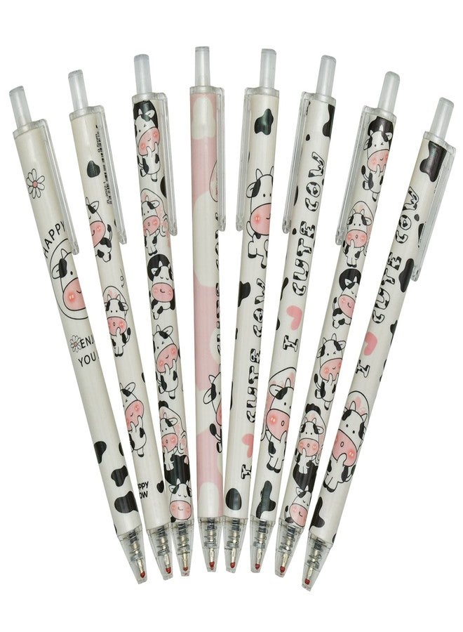 Maydahui 42 PCS Cute Milk Cow Gel Pen Cartoon Animal Pens Retractable Priting Pen Black Ink for Office Stationery School Office Supply - Image 1