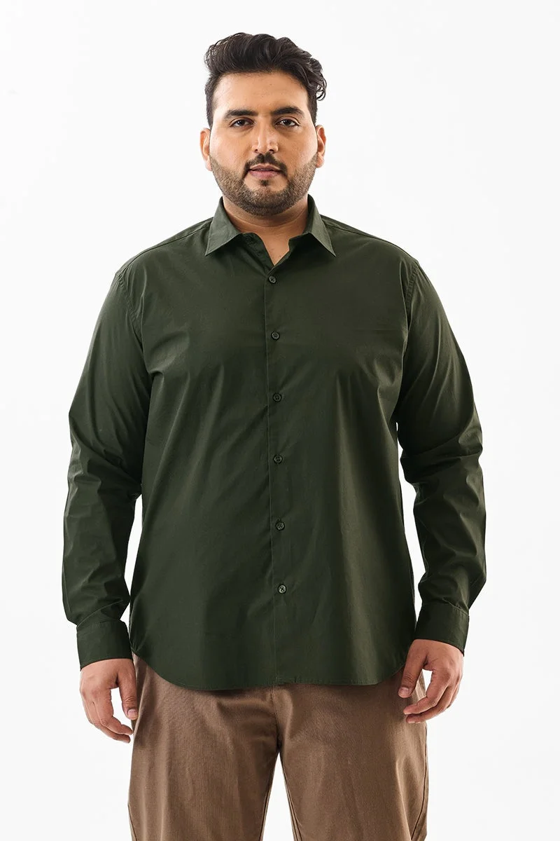 SNITCH Plus Size Regular Fit Stretch Shirt