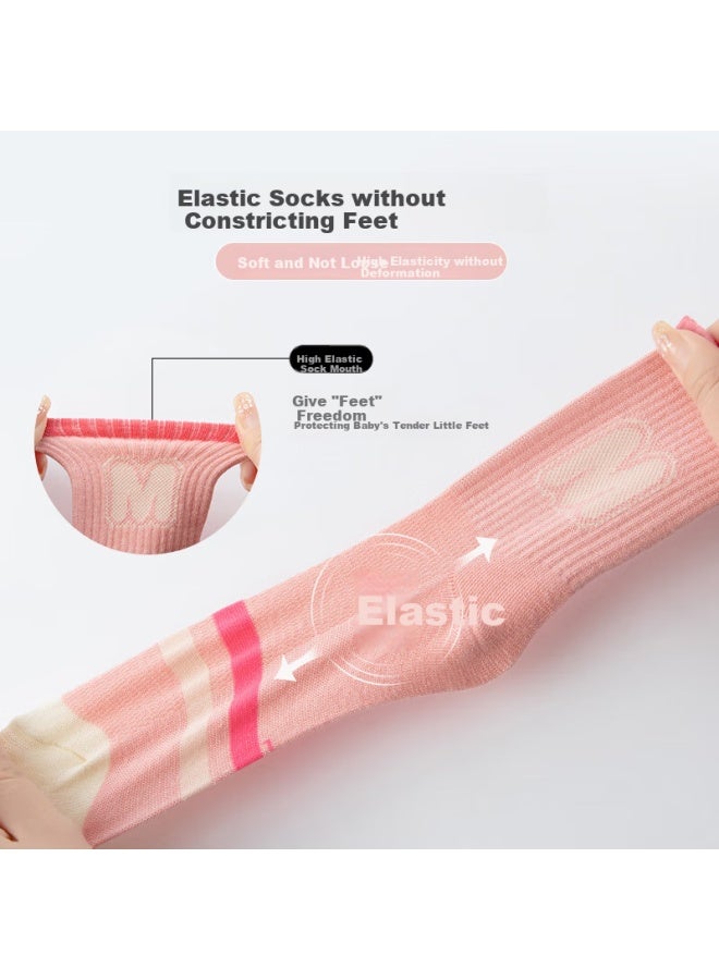 Yalu Girls' Thin Socks Baby Children's Socks Girls Kids Anti-pilling Breathable Mesh Mid-tube Socks Small Junior High School Students Socks - Image 3
