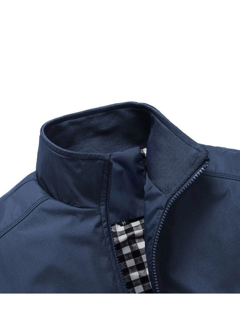 Loquat - Spring Autumn Business Style Slim Jacket Blue - Image 1