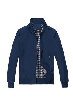 Spring Autumn Business Style Slim Jacket Blue