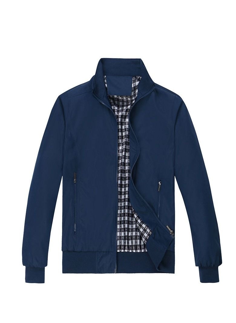 Loquat - Spring Autumn Business Style Slim Jacket Blue - Image 1