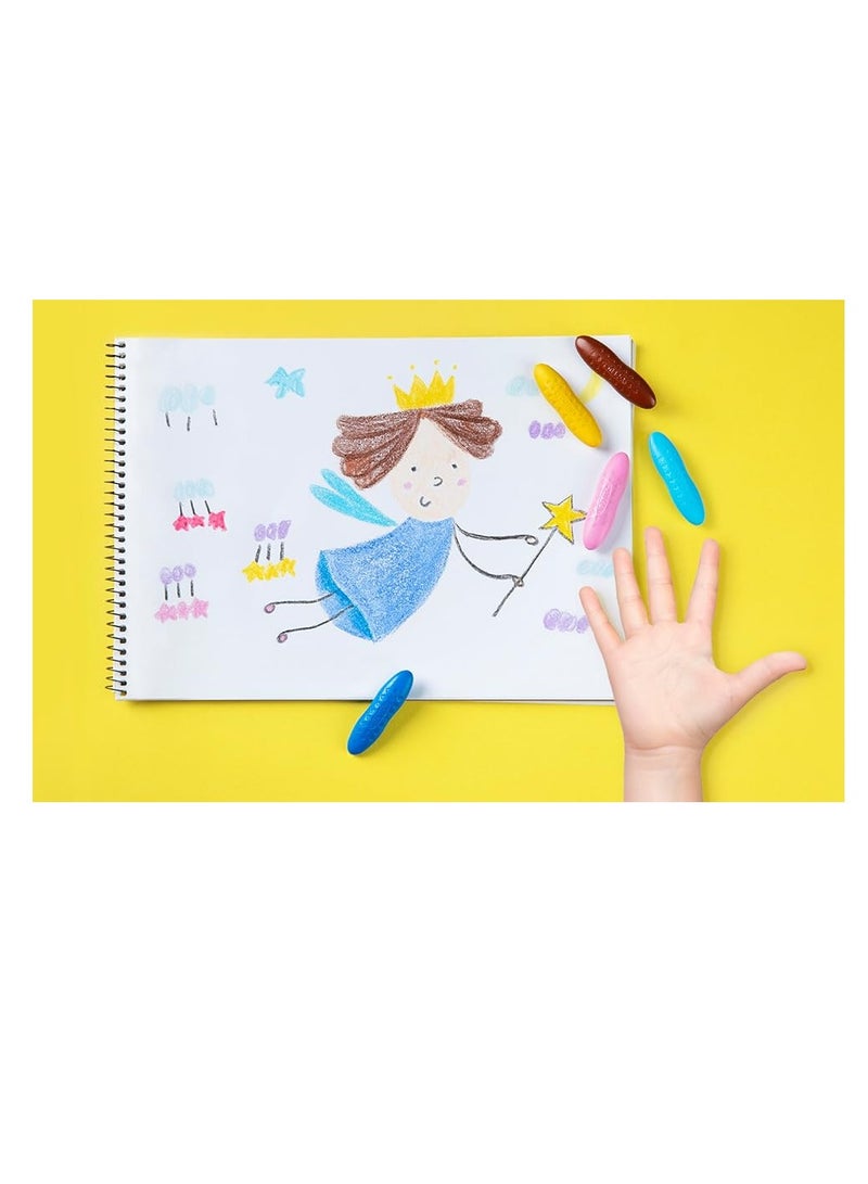 واي بلس أقلام تلوين الفول السوداني للأطفال، 36 لونًا قابل للغسل، أقلام تلوين للأطفال غير سامة للأعمار من 2-4، 1-3، 4-8، لوازم فنية للتلوين، حشوات تخزين عيد الميلاد للأطفال الصغار - Image 3