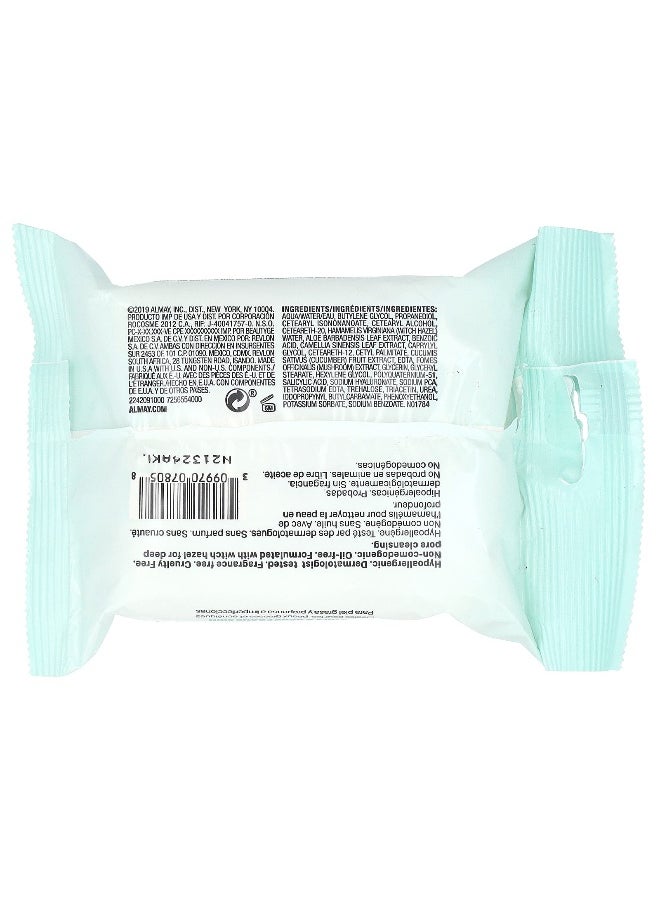 Almay Almay, Makeup Remover Cleansing Towelettes, With Witch Hazel, 25 Wipes  - Image 2
