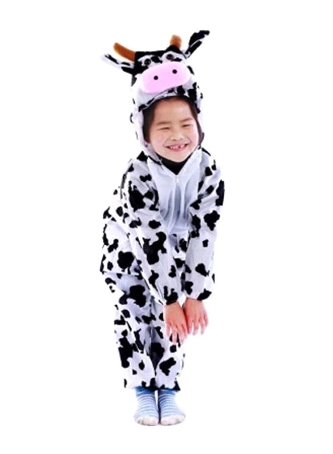 NIBEMINENT Cow Plush Attached Head Zip Closure Costume 105cm - Image 1