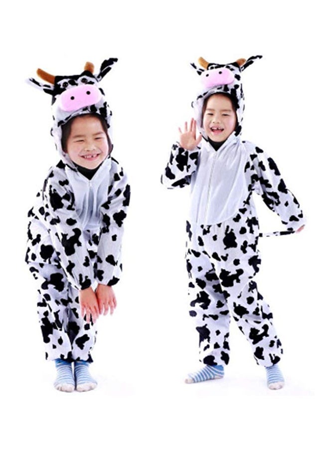 NIBEMINENT Cow Plush Attached Head Zip Closure Costume 105cm - Image 3