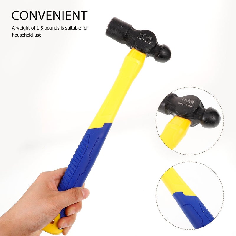 Ball Peen Hammer 1.5lb with Plastic Grip Multi Use Carpenter Tool for Woodworking - Image 4