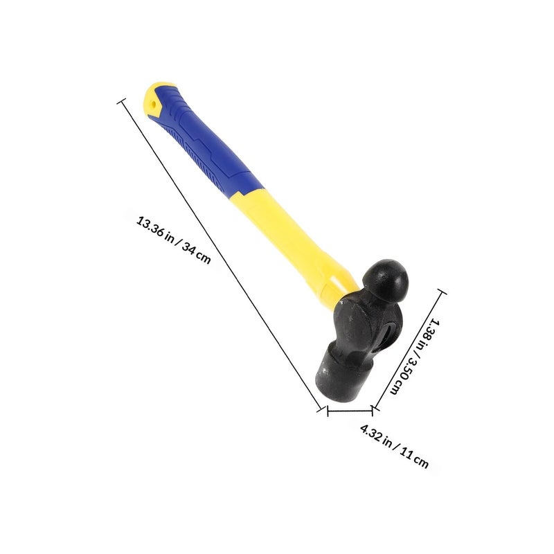 Ball Peen Hammer 1.5lb with Plastic Grip Multi Use Carpenter Tool for Woodworking - Image 3