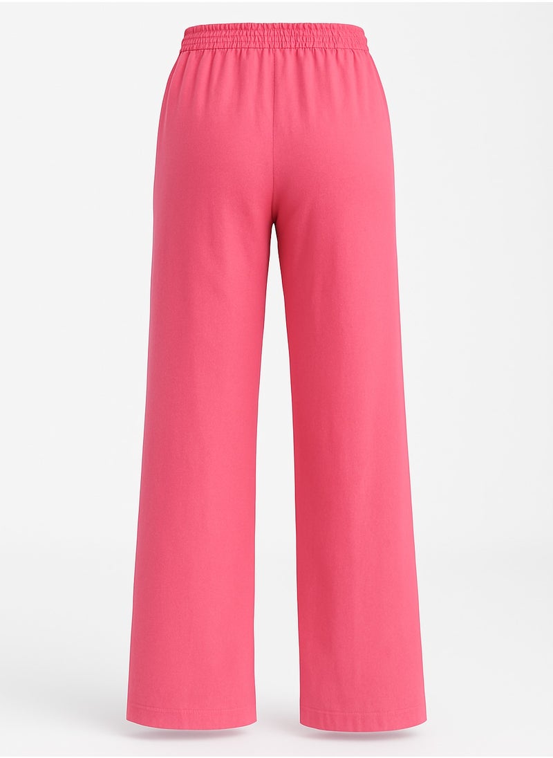 Linen Spanish Pink High-quality pure pants for your daily use Size L