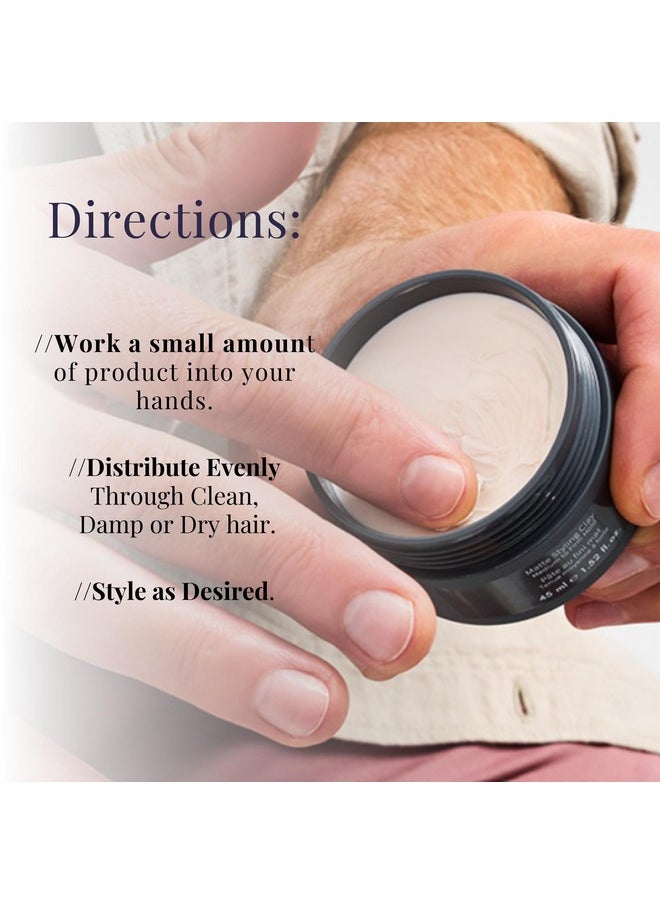 monat - MONAT Matte Styling Clay for Men - Water and Clay-Based Hair Paste to Create Thicker-Looking Hair, Easy-to-Shape Net Wt. 45 ml / 1.52 fl. oz. - Image 1