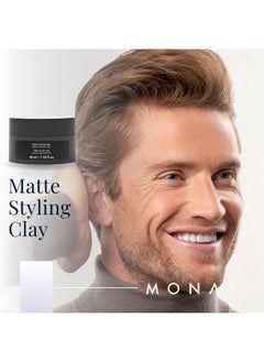 monat MONAT Matte Styling Clay for Men - Water and Clay-Based Hair Paste to Create Thicker-Looking Hair, Easy-to-Shape Net Wt. 45 ml / 1.52 fl. oz.  - Image 2