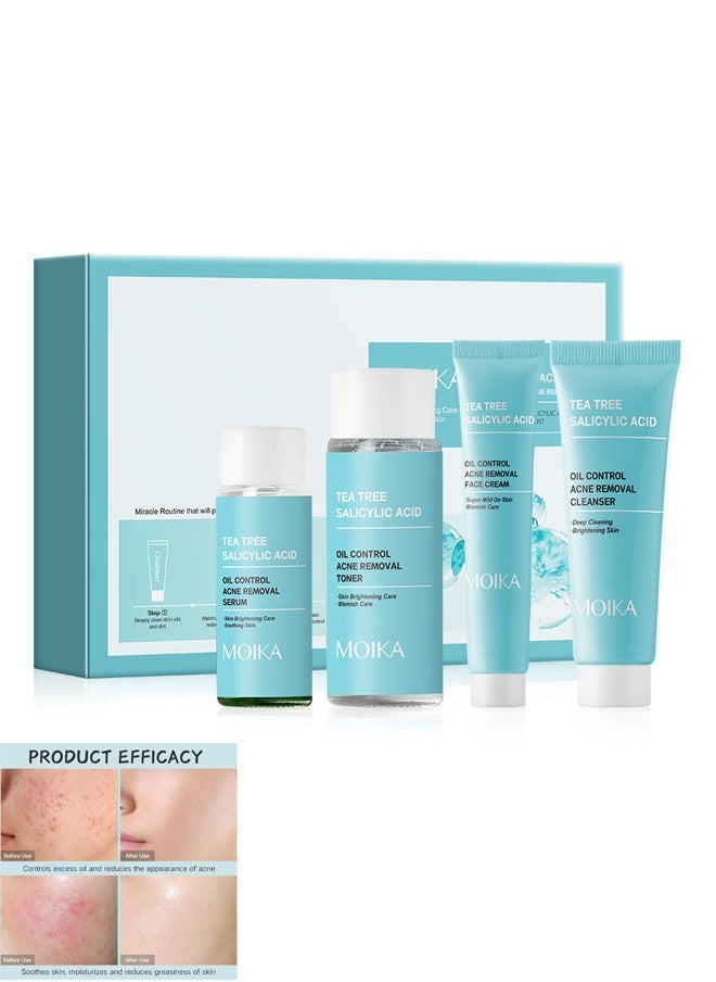 Tea Tree Salicylic Acid Skin Care Kit Teen Girl Gift, 4 Piece Women's Skin Care Kit Moisturizing, Facial Acne Treatment, Skin Care Gift Set with Serum, Cream, Toner, Cleanser - pzsku/ZD27E35C32047E5B47B72Z/45/_/1740986421/cbb00c41-5f42-4594-9c0e-1fef46cc6563