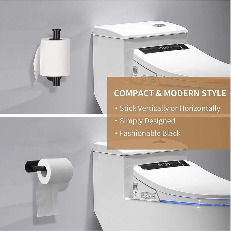 GoodTool Stainless Steel Toilet Paper Holder - Wall Mount Self Adhesive Bathroom Paper Towel Roll Holder (2Pcs) - Image 4