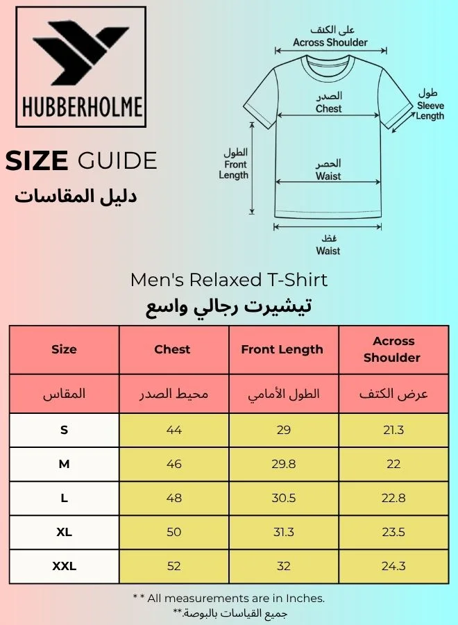 Hubberholme Men's Black 100% Cotton Printed Relaxed T-Shirt