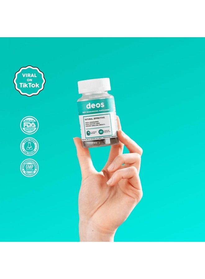 DEOS DEOS Internal Deodorant Supplement - Full Body Deodorizer for Gut Health, Skin Health, Detox & Digestion Support - Natural Odor Control Chlorophyll Pills for Head-to-Toe Freshness | 30 Capsules - Image 2