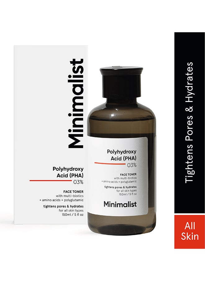 MINIMALIST Pha 3% Alcohol Free Face Toner | Pore Tightening And Mild Exfoliation For Oily, Acne Prone, Sensitive And Normal Skin | Hydrating Face Toner For Glowing Skin  - Image 2